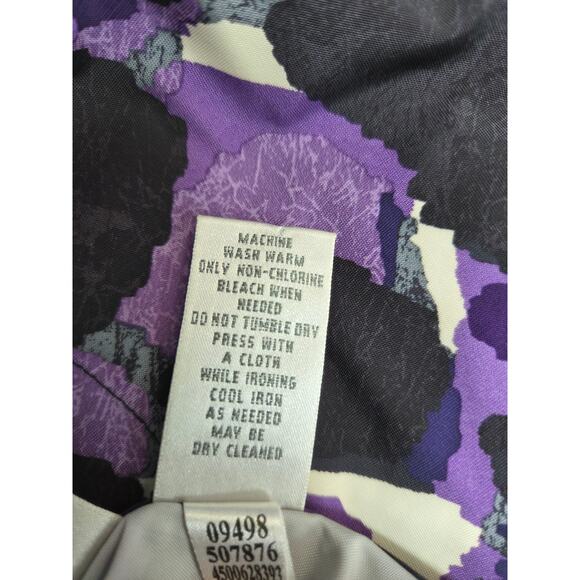 Chico’s Zenergy Purple Print Zip Jacket Size 3 Excellent - Picture 6 of 6